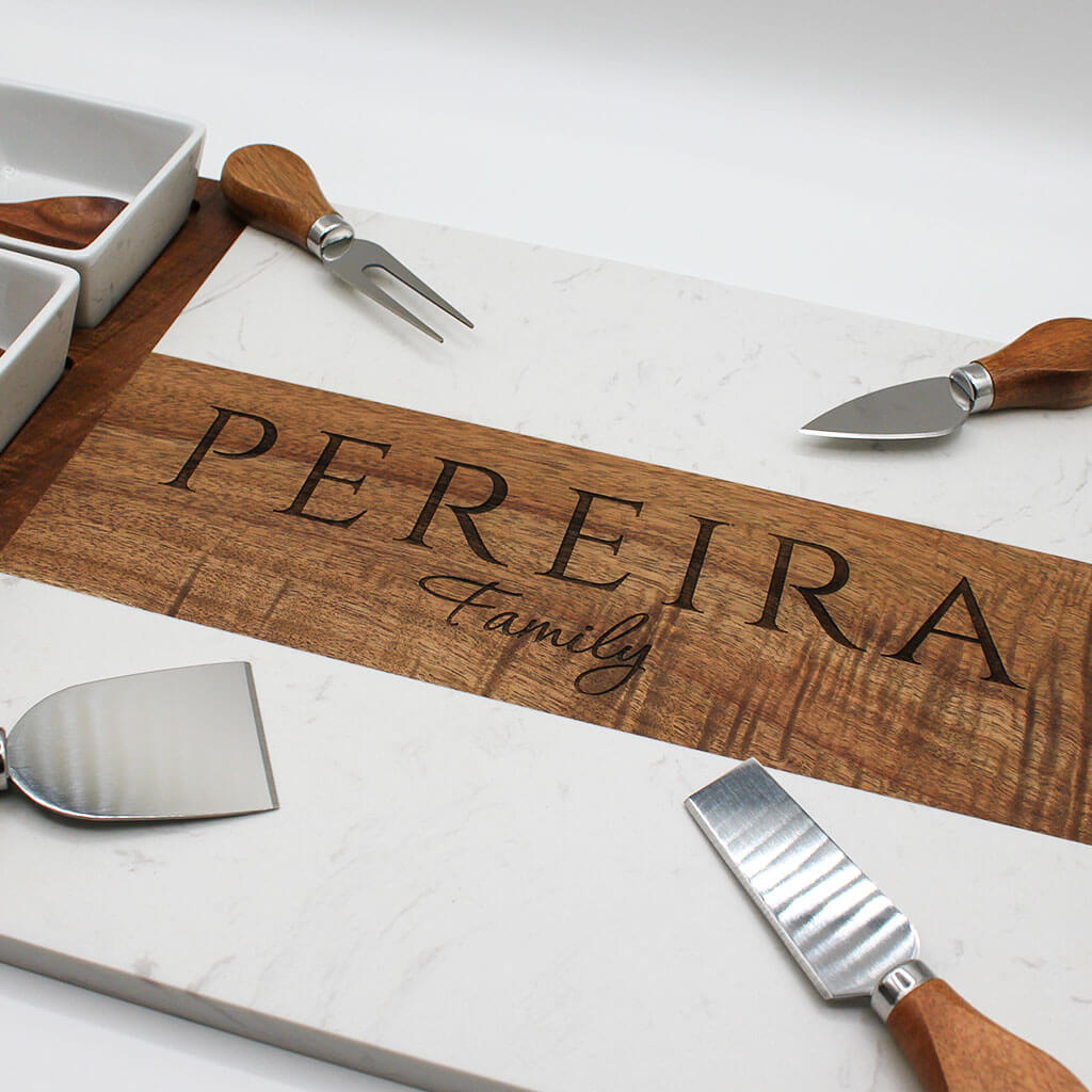 Marble Charcuterie Board 11 Piece Set