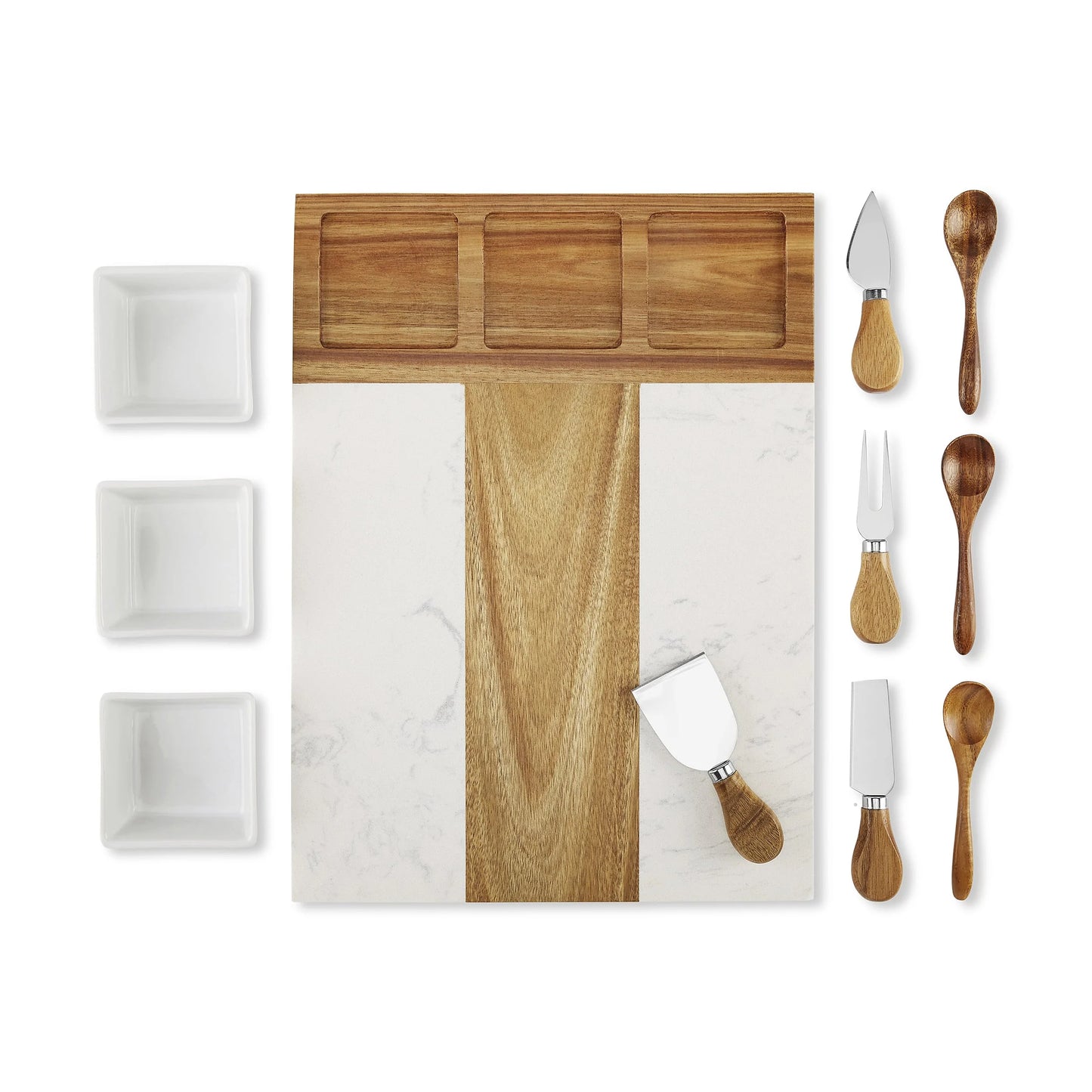 Marble Charcuterie Board 11 Piece Set
