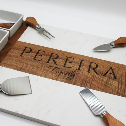 Marble Charcuterie Board 11 Piece Set