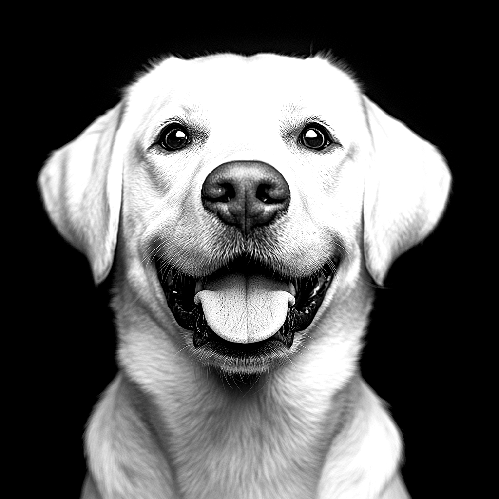 Slate coaster with a engraved portrait of a dog 