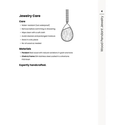 Wood Pendant Neckless